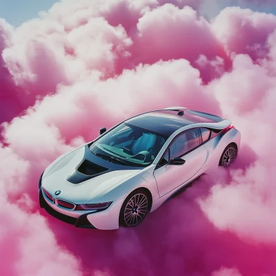 BMW i8 in the Clouds