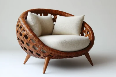 Handwoven Rattan Chair