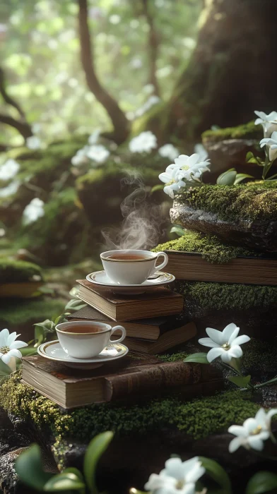 Serenity with Tea and Books