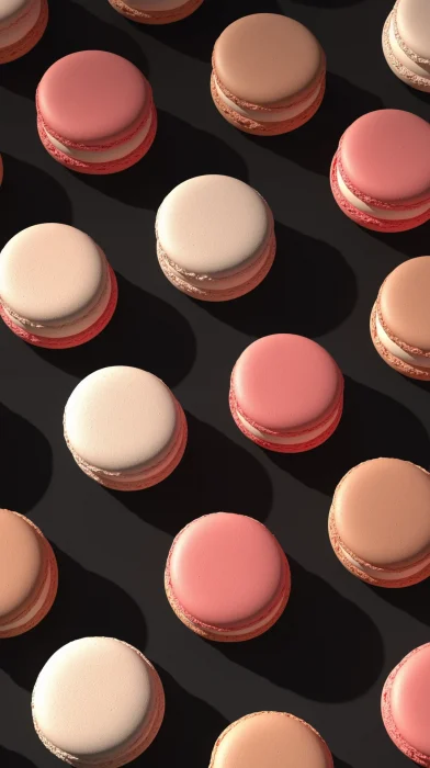 Rows of Macarons