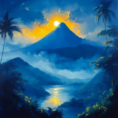 Mount Fuji in Oil