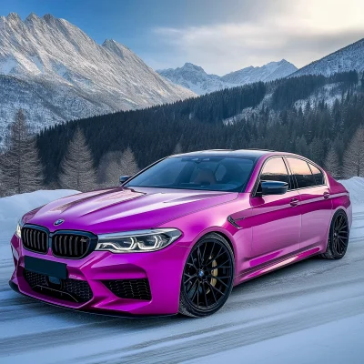 Bright Pink BMW M5