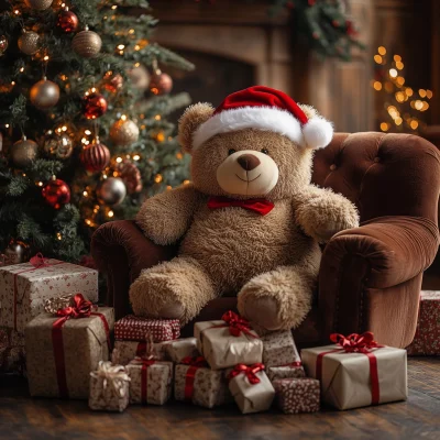 Cozy Christmas Teddy Bear