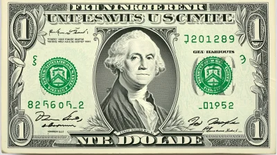 Crisp One Dollar Bill