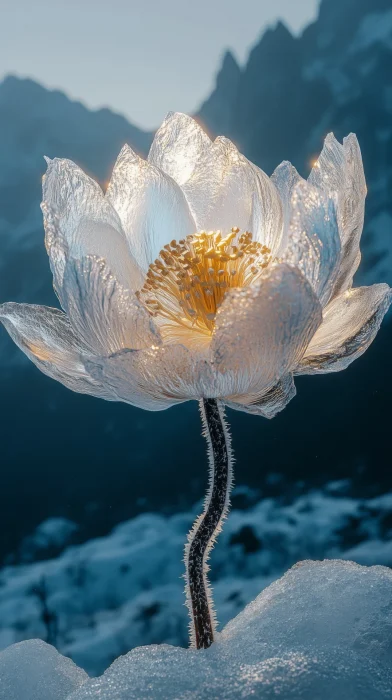 Blossoming Snow Lotus