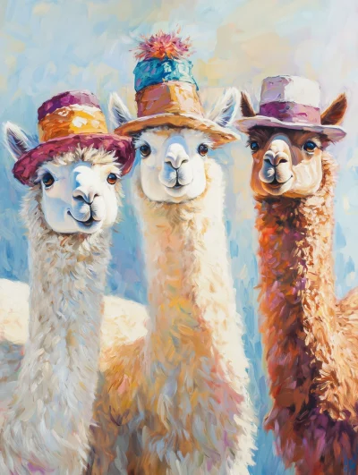 Alpacas in Hats