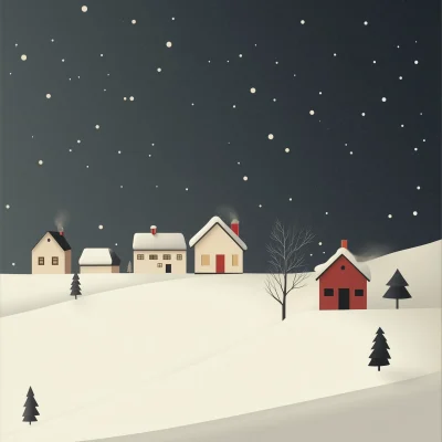 Minimalistic Christmas Scene