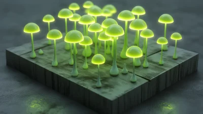 Glowing Green Mushrooms