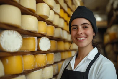 Cheesemaker in Cellar