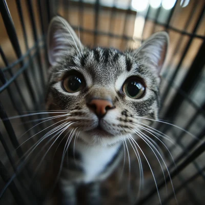 Grey Tabby Selfie