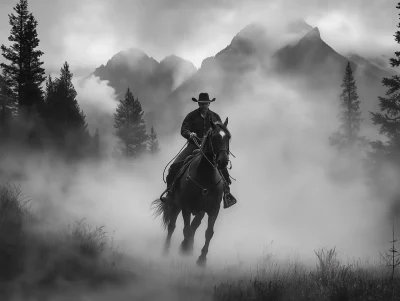 Cowboy in the Fog