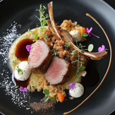 Elegant Lamb Rack Presentation