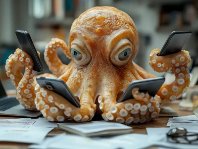 Busy Office Octopus