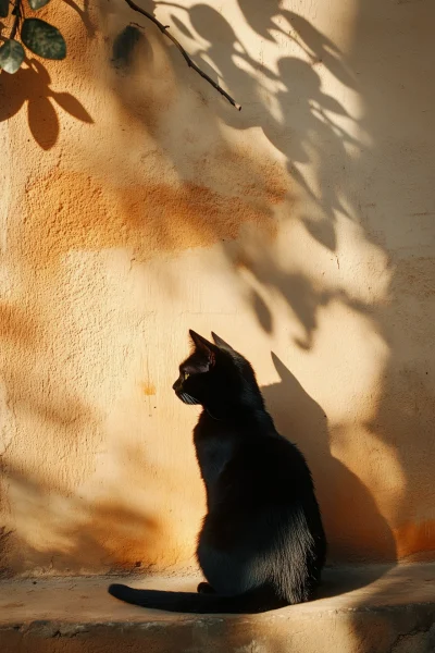 Cat Shadow on Wall