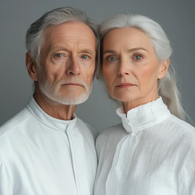 Elegant Elderly Couple Portrait