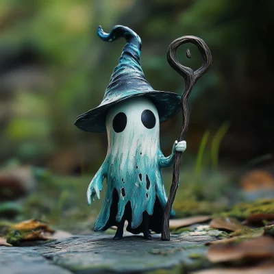 Cute Floating Ghost Action Figure