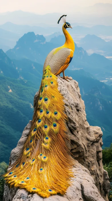 Golden Peacock on Mount Laojun