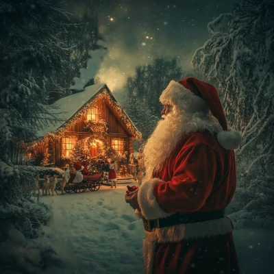 Santa Claus at His Residence