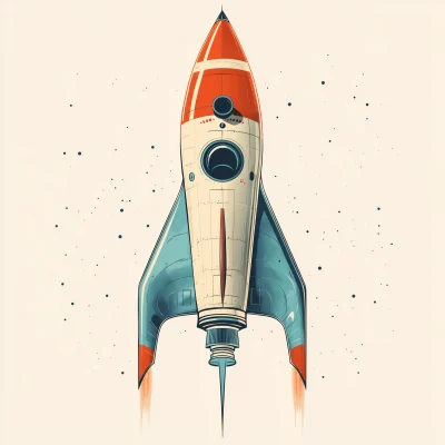 Retro 1950s Spaceship