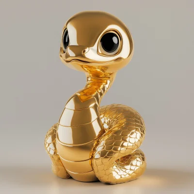 Cute Golden Snake