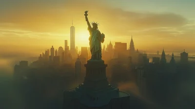 Statue of Liberty and Manhattan