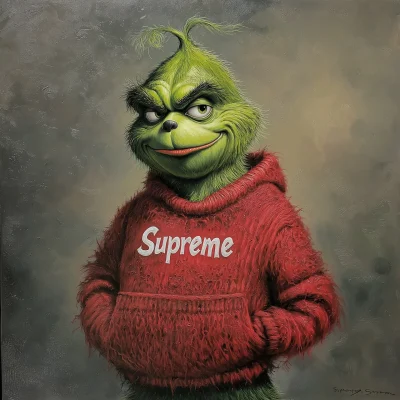 The Grinch in Supreme Sweater