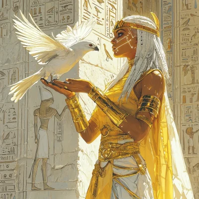 Ankhesenamun Summoning a Bird