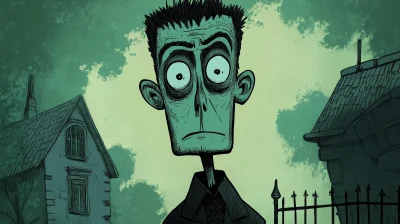 Cartoon of Frankenstein