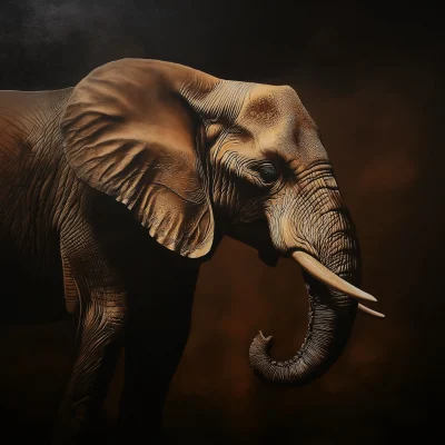 Dark Brown Elephant