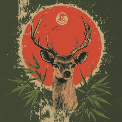 Bamboo Deer and Peace