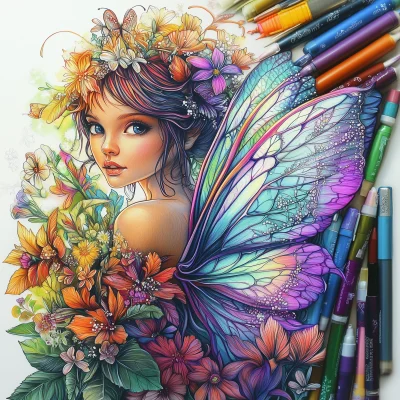 Manga Fairy Coloring Page