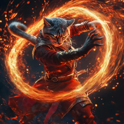 Fierce Cat Warrior