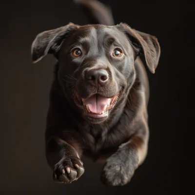 Excited Labrador Running