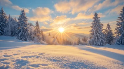 Peaceful Snowy Meadow