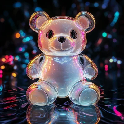 Glowing White Toy Bear Illustration