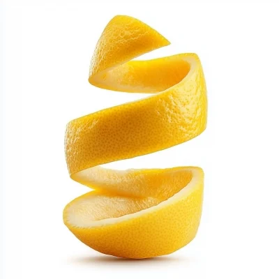 Vibrant Lemon Peel Spiral