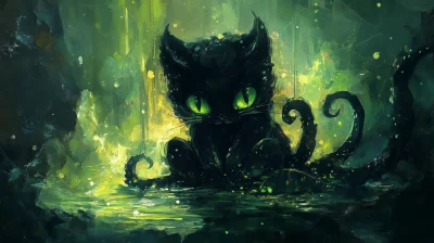 Cute Cthulhu Cat