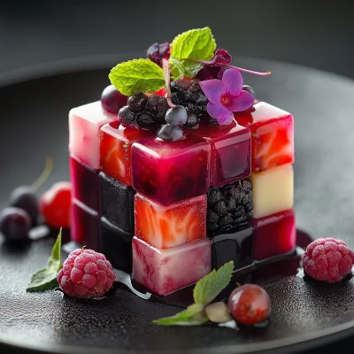 Berries Rubiks Cube Dessert