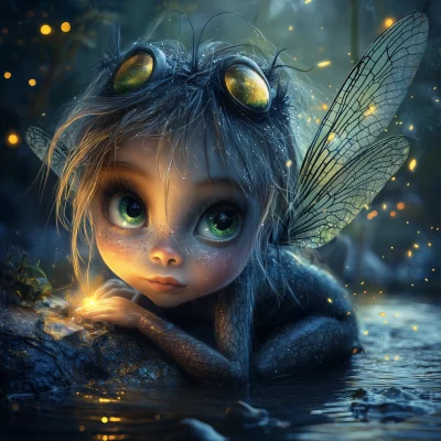 Fantasy Dragonfly Girl