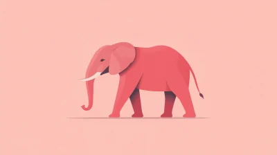 Minimalist Elephant Illustration