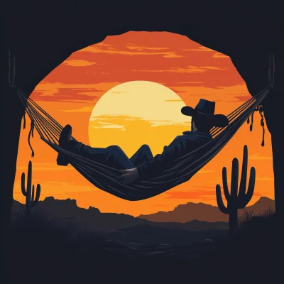 Cowboy in Hammock