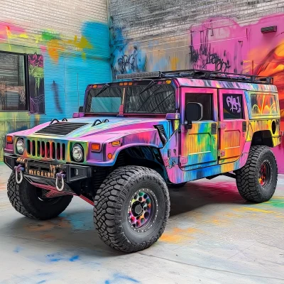 Spray Painted Hummer H1