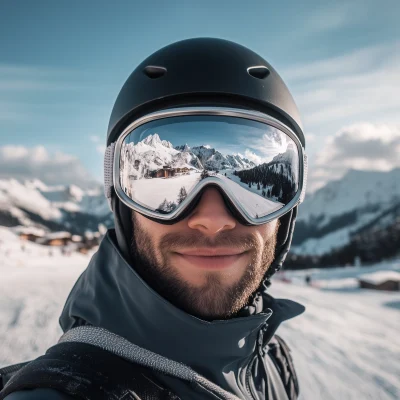 Man with Ski Goggles