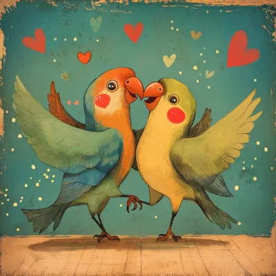 Dancing Parrots in Love