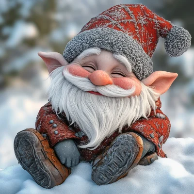 Smiling Winter Gnome