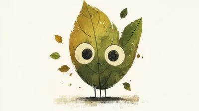 Cute Baby Leaf Character