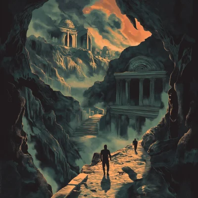 Vintage Travel Underworld Art