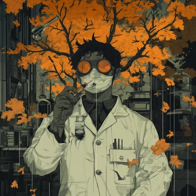 Spooky Scientist in Autumn