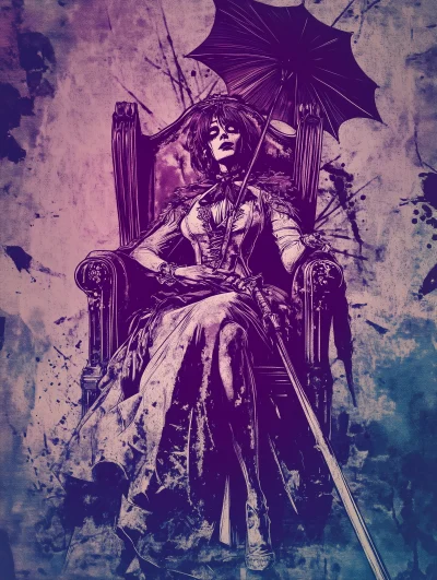 Vampire Queen on Throne