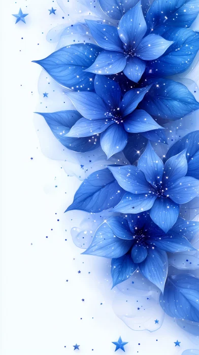 Beautiful Star Flower Double Exposure